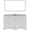 Modern Fittings Talisa 60" Single Bath Vanity with White Marble Top and Square Sink