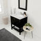 Modern Fittings Winterfell 30" Single Bath Vanity with White Marble Top and Round Sink