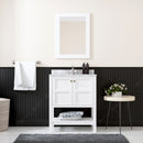 Modern Fittings Winterfell 30" Single Bath Vanity with White Marble Top and Round Sink