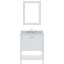 Modern Fittings Winterfell 30" Single Bath Vanity with White Marble Top and Round Sink