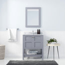 Modern Fittings Winterfell 30" Single Bath Vanity with White Marble Top and Square Sink