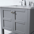 Modern Fittings Winterfell 30" Single Bath Vanity with White Marble Top and Square Sink