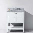 Modern Fittings Winterfell 30" Single Bath Vanity with White Marble Top and Square Sink