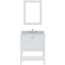 Modern Fittings Winterfell 30" Single Bath Vanity with White Marble Top and Square Sink