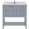 Modern Fittings Winterfell 36" Single Bath Vanity with Calacatta Quartz Top and Round Sink