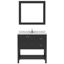 Modern Fittings Winterfell 36" Single Bath Vanity with Calacatta Quartz Top and Square Sink