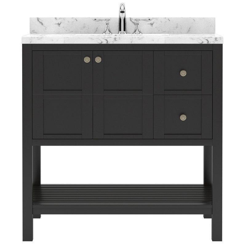 Modern Fittings Winterfell 36" Single Bath Vanity with Cultured Marble Quartz Top and Round Sink