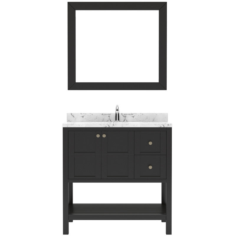 Modern Fittings Winterfell 36" Single Bath Vanity with Cultured Marble Quartz Top and Round Sink