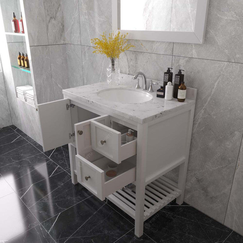 Modern Fittings Winterfell 36" Single Bath Vanity with Cultured Marble Quartz Top and Round Sink