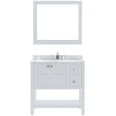 Modern Fittings Winterfell 36" Single Bath Vanity with Cultured Marble Quartz Top and Round Sink Nickel Faucet