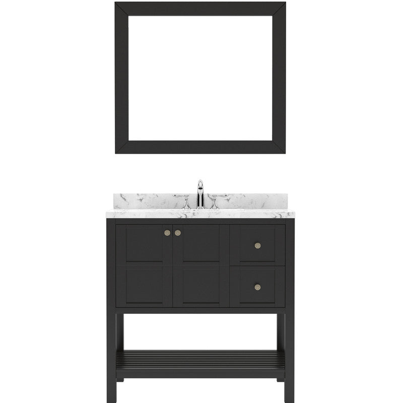 Modern Fittings Winterfell 36" Single Bath Vanity with Cultured Marble Quartz Top and Square Sink