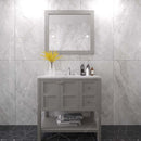 Modern Fittings Winterfell 36" Single Bath Vanity with Cultured Marble Quartz Top and Square Sink Nickel Faucet