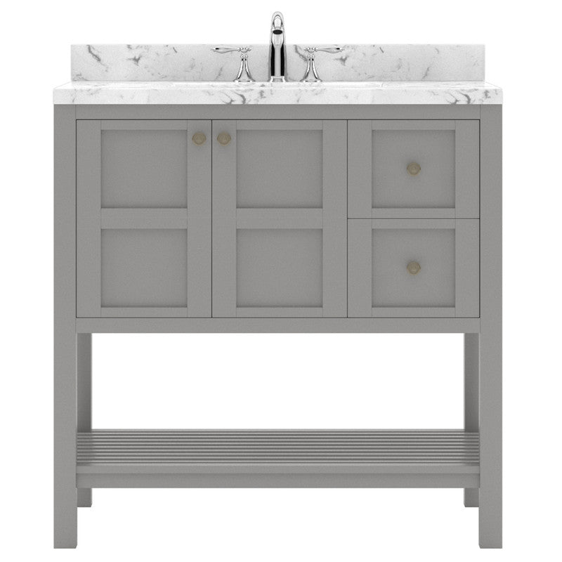 Modern Fittings Winterfell 36" Single Bath Vanity with Cultured Marble Quartz Top and Square Sink