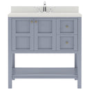 Modern Fittings Winterfell 36" Single Bath Vanity with Dazzle Quartz Top and Round Sink