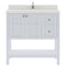 Modern Fittings Winterfell 36" Single Bath Vanity with Dazzle Quartz Top and Round Sink