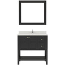 Modern Fittings Winterfell 36" Single Bath Vanity with Dazzle Quartz Top and Square Sink