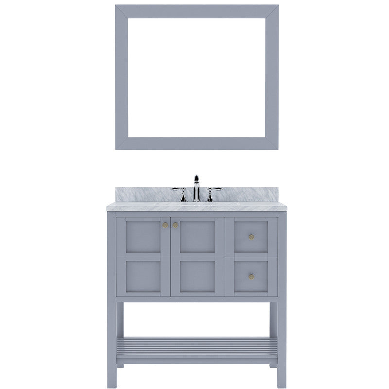 Modern Fittings Winterfell 36" Single Bath Vanity with Marble Top and Round Sink