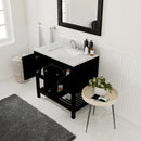 Modern Fittings Winterfell 36" Single Bath Vanity with Marble Top and Square Sink