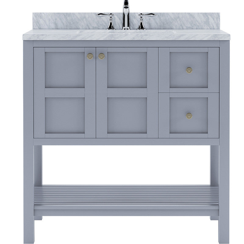 Modern Fittings Winterfell 36" Single Bath Vanity with Marble Top and Square Sink