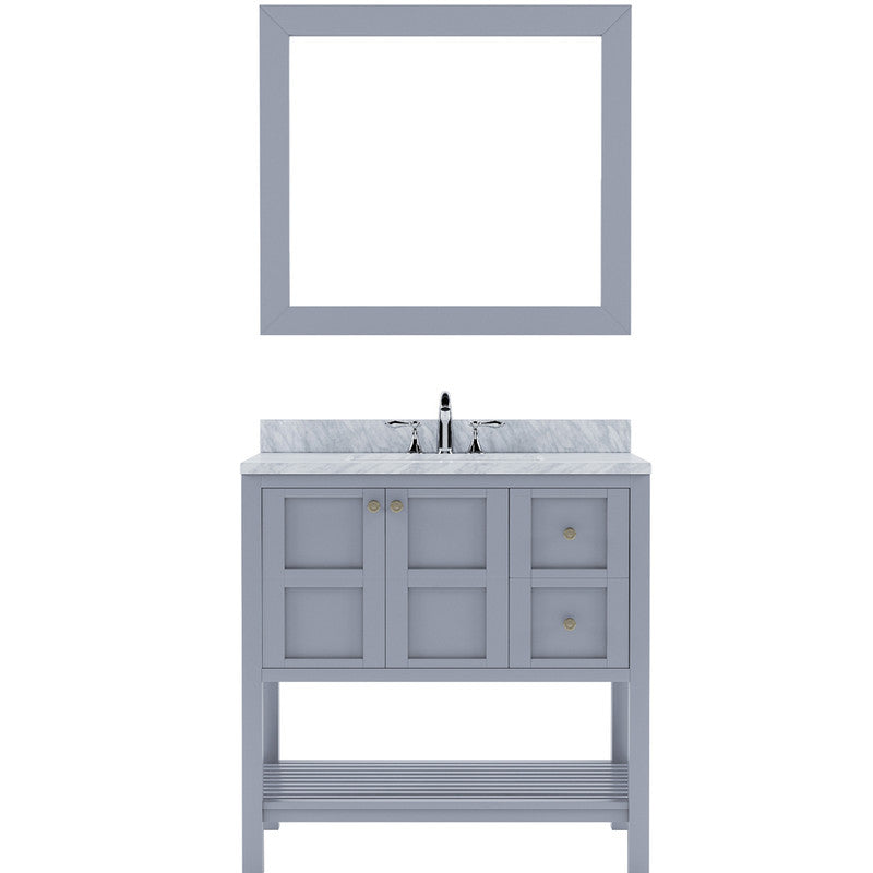 Modern Fittings Winterfell 36" Single Bath Vanity with Marble Top and Square Sink