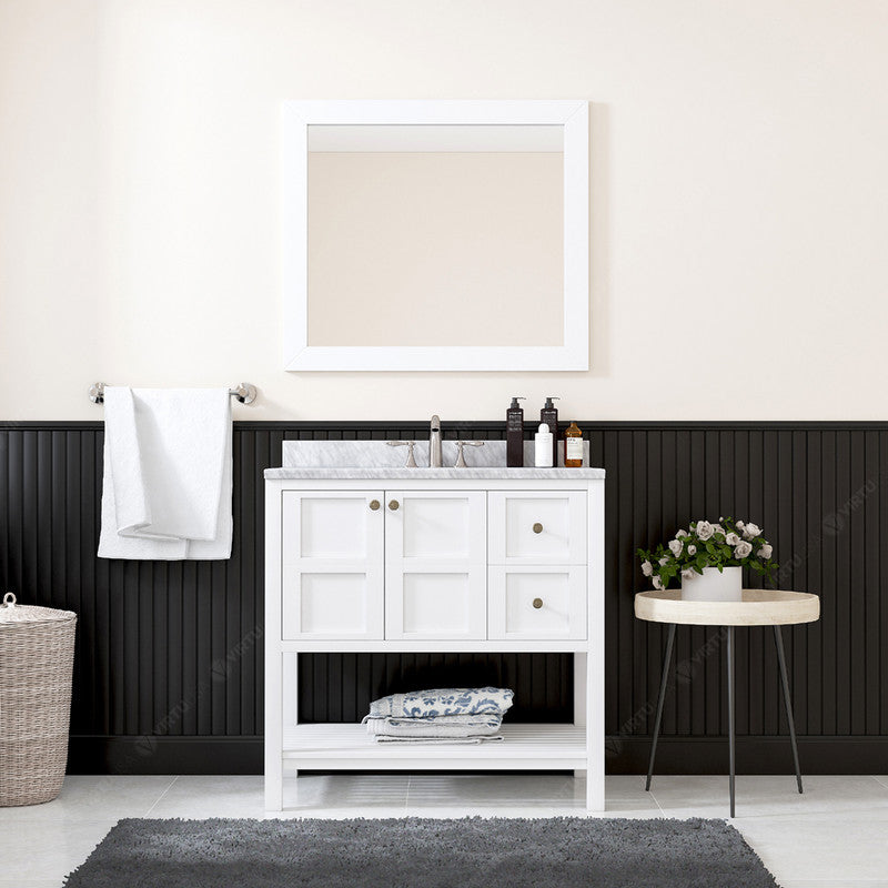 Modern Fittings Winterfell 36" Single Bath Vanity with Marble Top and Square Sink