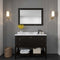 Modern Fittings Winterfell 48" Single Bath Vanity with Calacatta Quartz Top and Round Sink Nickel Faucet