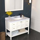 Modern Fittings Winterfell 48" Single Bath Vanity with Calacatta Quartz Top and Square Sink