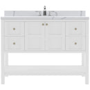 Modern Fittings Winterfell 48" Single Bath Vanity with Calacatta Quartz Top and Square Sink