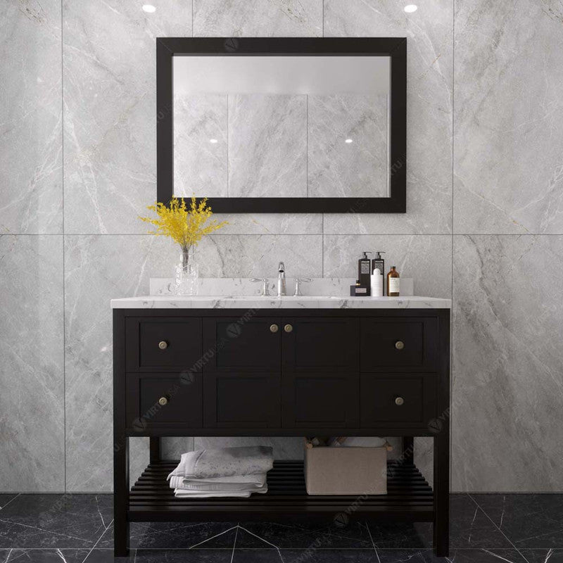 Modern Fittings Winterfell 48" Single Bath Vanity with Cultured Marble Quartz Top and Round Sink