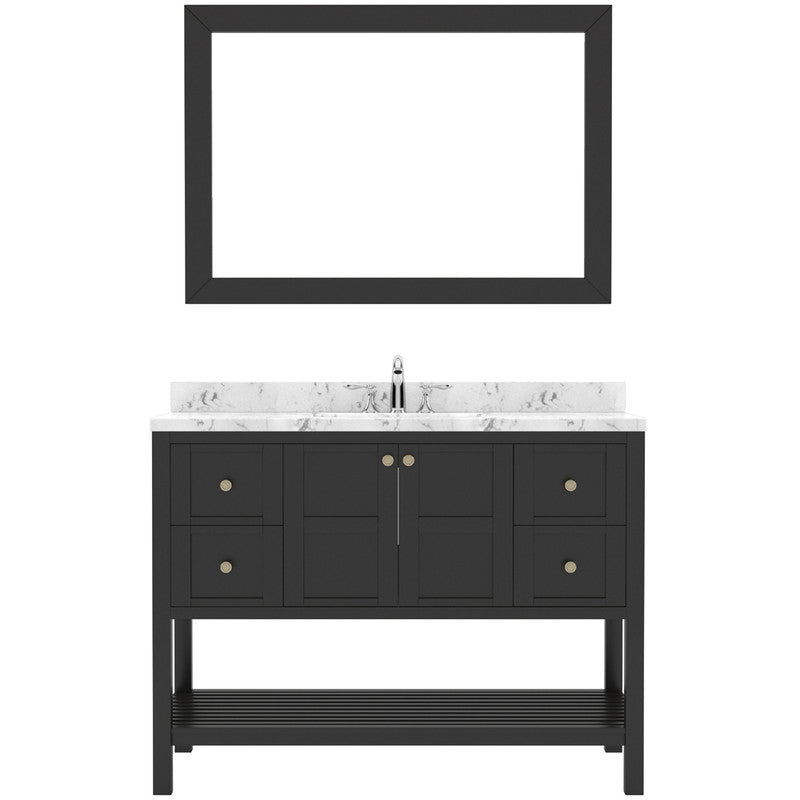 Modern Fittings Winterfell 48" Single Bath Vanity with Cultured Marble Quartz Top and Round Sink