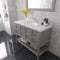 Modern Fittings Winterfell 48" Single Bath Vanity with Cultured Marble Quartz Top and Round Sink Nickel Faucet