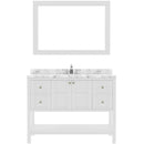 Modern Fittings Winterfell 48" Single Bath Vanity with Cultured Marble Quartz Top and Round Sink Nickel Faucet