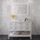 Modern Fittings Winterfell 48" Single Bath Vanity with Cultured Marble Quartz Top and Square Sink Nickel Faucet