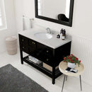 Modern Fittings Winterfell 48" Single Bath Vanity with Dazzle White Quartz Top and Round Sink