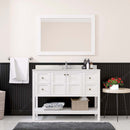 Modern Fittings Winterfell 48" Single Bath Vanity with Dazzle White Quartz Top and Round Sink