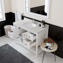 Modern Fittings Winterfell 48" Single Bath Vanity with Dazzle White Quartz Top and Round Sink