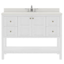 Modern Fittings Winterfell 48" Single Bath Vanity with Dazzle White Quartz Top and Round Sink