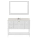 Modern Fittings Winterfell 48" Single Bath Vanity with Dazzle White Quartz Top and Round Sink