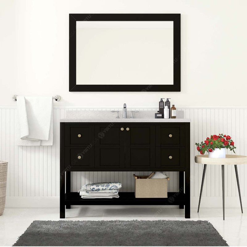 Modern Fittings Winterfell 48" Single Bath Vanity with Dazzle Quartz Top and Square Sink