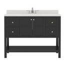 Modern Fittings Winterfell 48" Single Bath Vanity with Dazzle Quartz Top and Square Sink