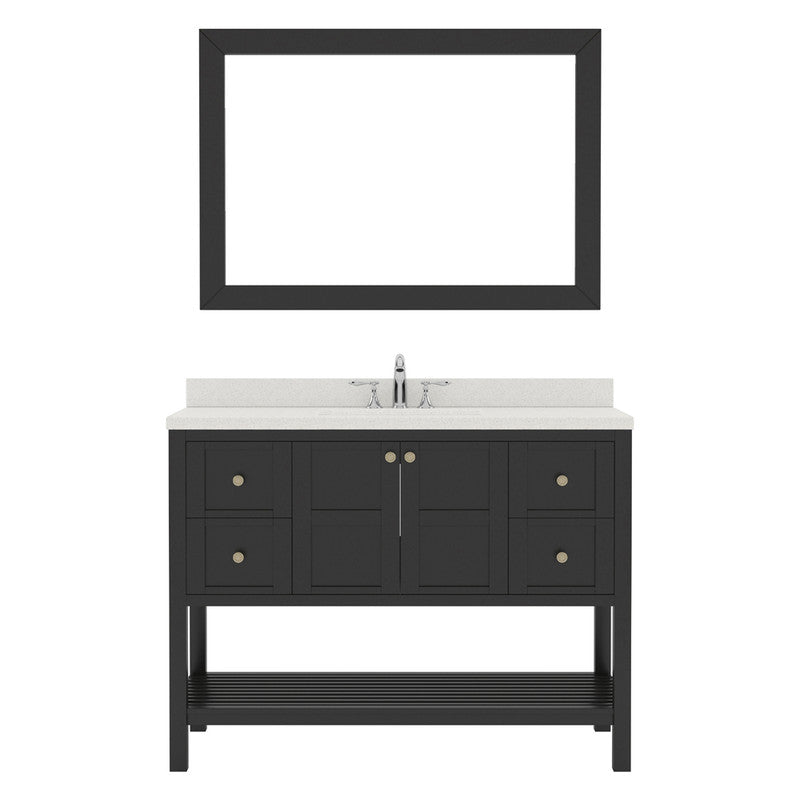 Modern Fittings Winterfell 48" Single Bath Vanity with Dazzle Quartz Top and Square Sink