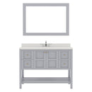 Modern Fittings Winterfell 48" Single Bath Vanity with Dazzle Quartz Top and Square Sink