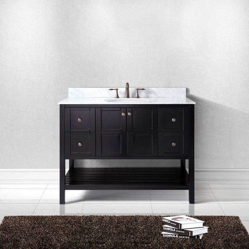 Modern Fittings Winterfell 48" Single Bath Vanity with Marble Top and Round Sink