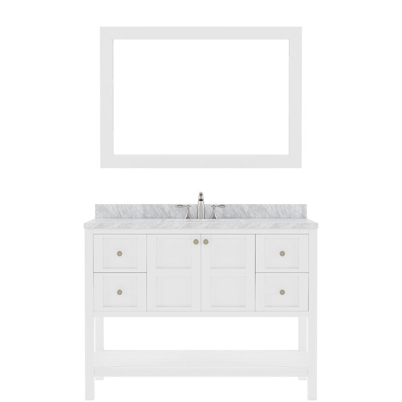 Modern Fittings Winterfell 48" Single Bath Vanity with Marble Top and Round Sink Faucet