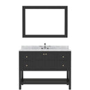 Modern Fittings Winterfell 48" Single Bath Vanity with Marble Top and Square Sink Faucet