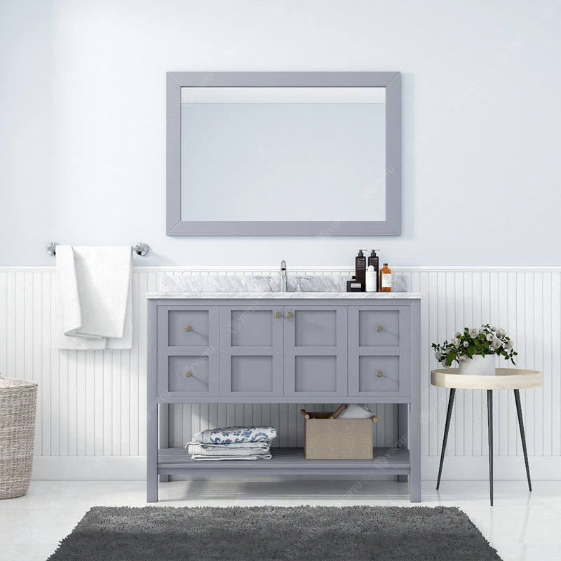 Modern Fittings Winterfell 48" Single Bath Vanity with Marble Top and Square Sink