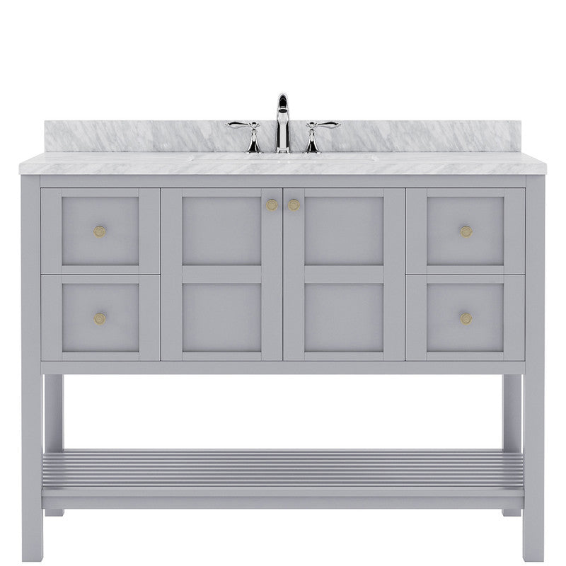 Modern Fittings Winterfell 48" Single Bath Vanity with Marble Top and Square Sink