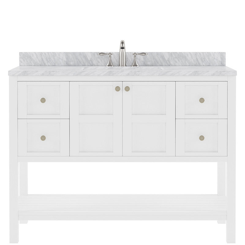 Modern Fittings Winterfell 48" Single Bath Vanity with Marble Top and Square Sink