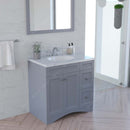 Modern Fittings Elise 36" Single Bath Vanity with Calacatta Quartz Top and Round Sink Faucet