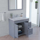 Modern Fittings Elise 36" Single Bath Vanity with Calacatta Quartz Top and Square Sink